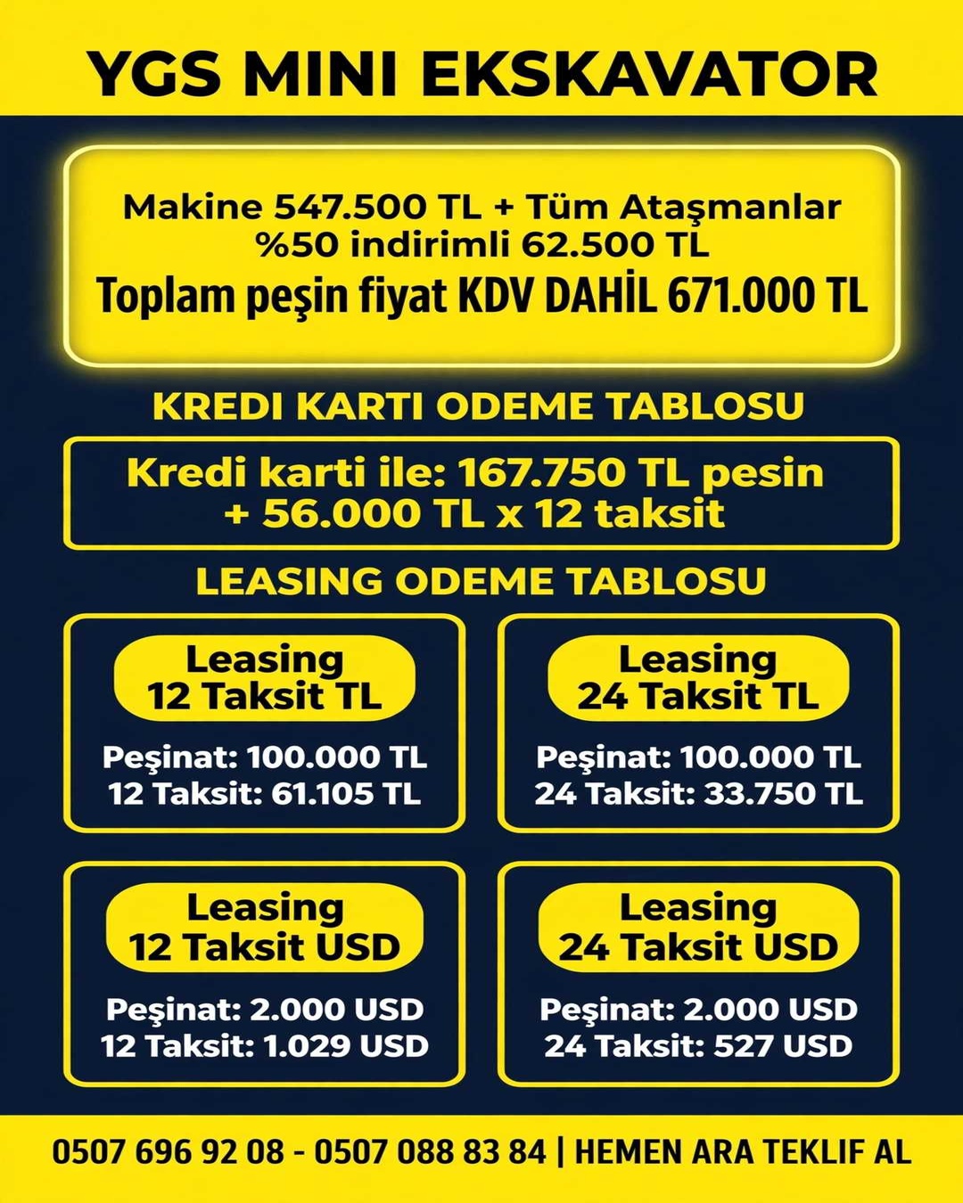 Sat�l�k YGS Mini Ekskavat�r